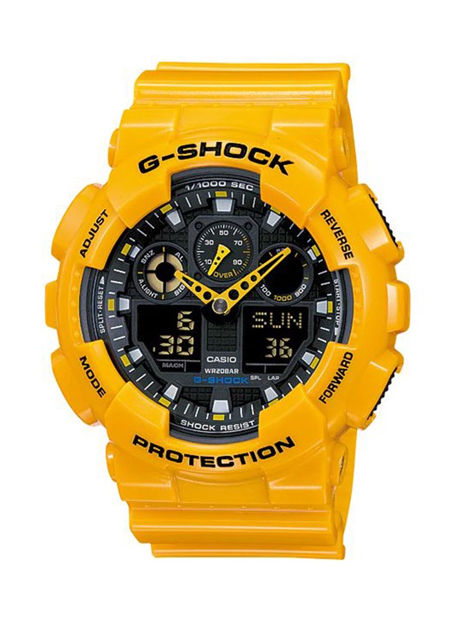 G-SHOCK Men's Water Resistant Analog Digital Watch GA-100A-9A 