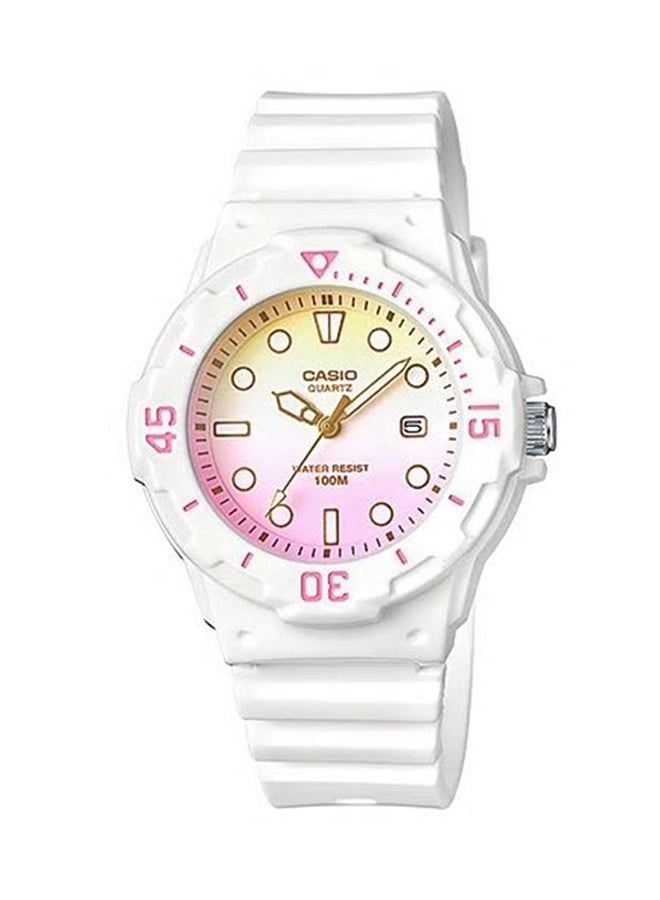 CASIO Women's Water Resistant Analog Watch LRW-200H-4E2 - 39 mm - White - Image 1