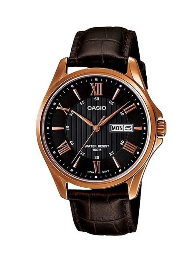 CASIO Men's Water Resistant Analog Watch MTP-1384L-1A - 41 mm - Brown - Image 1