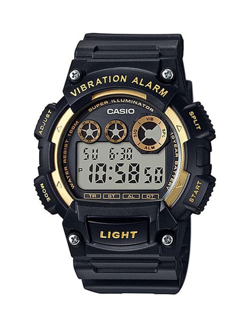 Men's Water Resistant Digital Watch W-735H-1A2 - 47 mm - Black