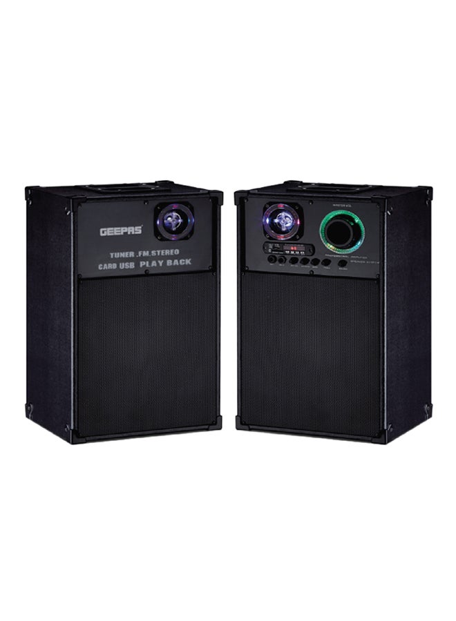 GEEPAS 2.0CH Professional Speaker System GMS8538 Black 
