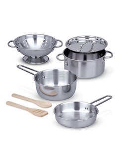 Melissa & Doug 8-Piece Let's Play House Pot And Pan Playset  - Image 2