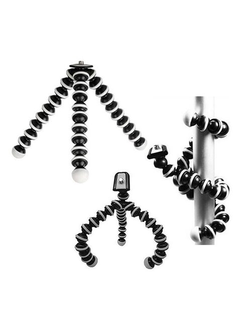 Universal Flexible Octopus Tripod Stand With Phone Holder Black