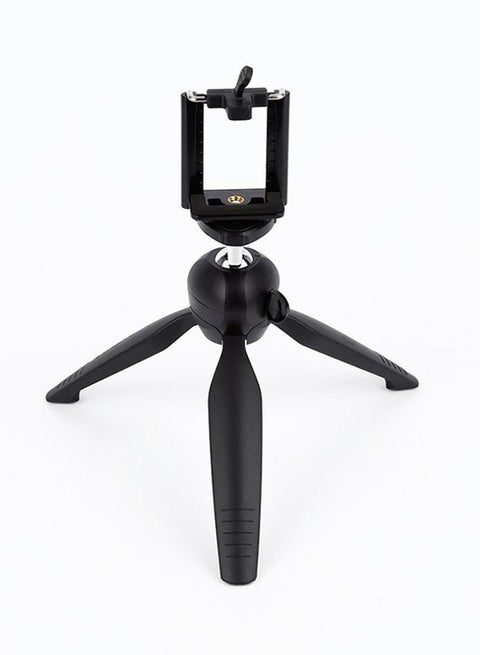 Mini Tripod With Phone Holder Clip Black