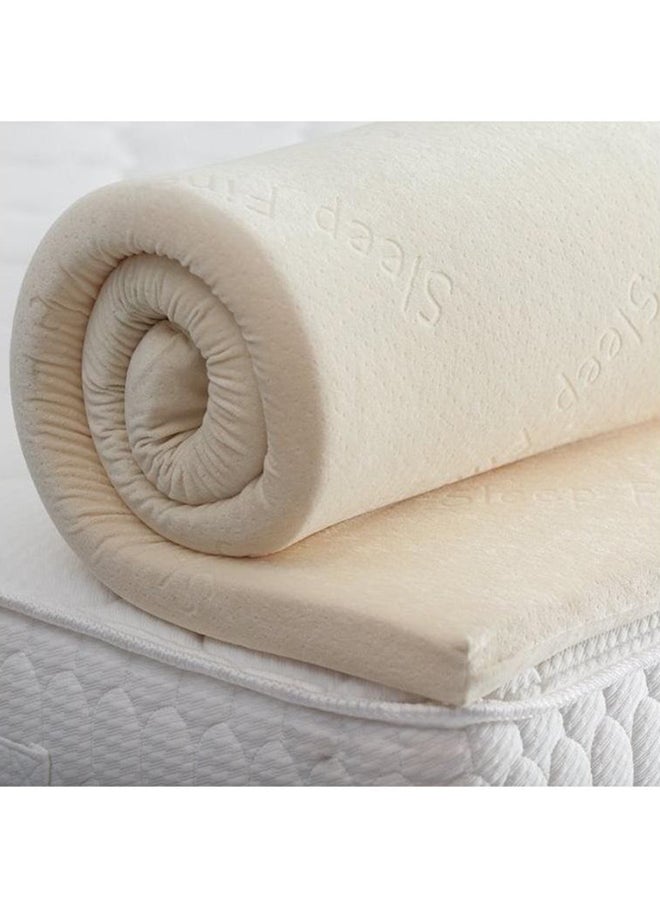 Sleep Fine - Harmony Visco Elastic Memory Foam Mattress Topper With Removable Luxurious Velour Cover Beige 190x200cm - Image 1