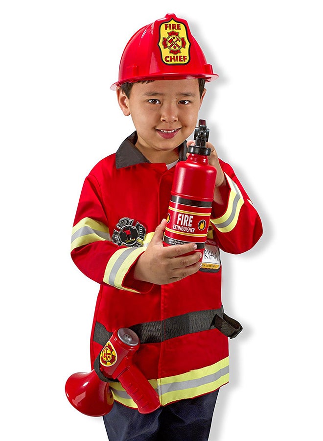 Melissa & Doug Fire Chief Role Play Costume Set – Pretend Play Dress-Up Outfit with Jacket, Helmet, Badge, Fire Extinguisher & Accessories – Imaginative Play for Kids Ages 3+ | MD4834 - Image 3