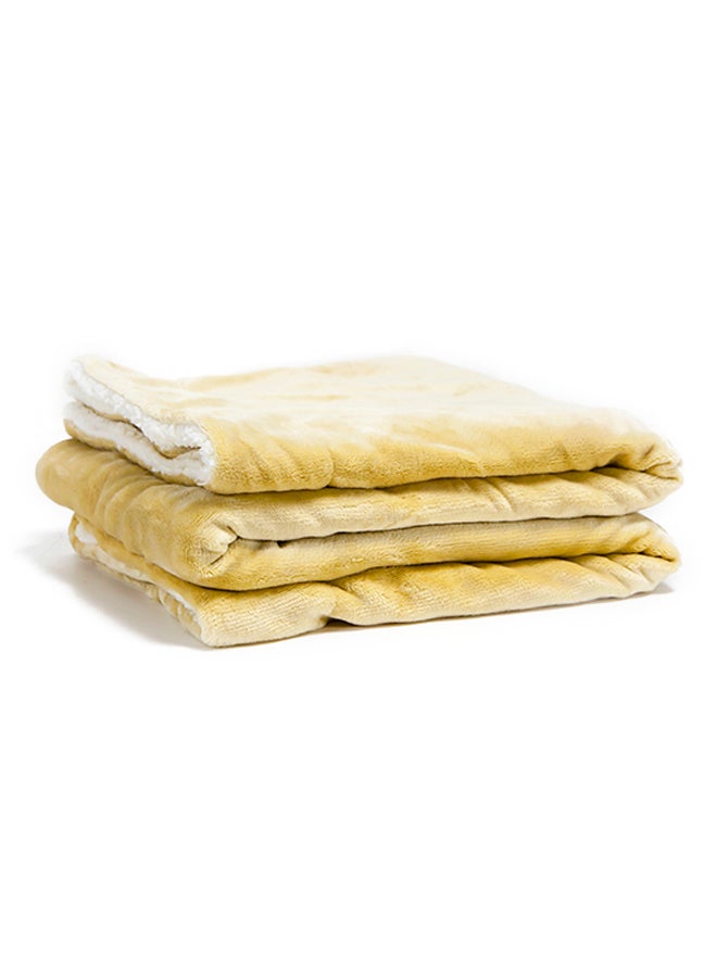 Casa Comfort Sherpa Throw Beige 130x152cm 