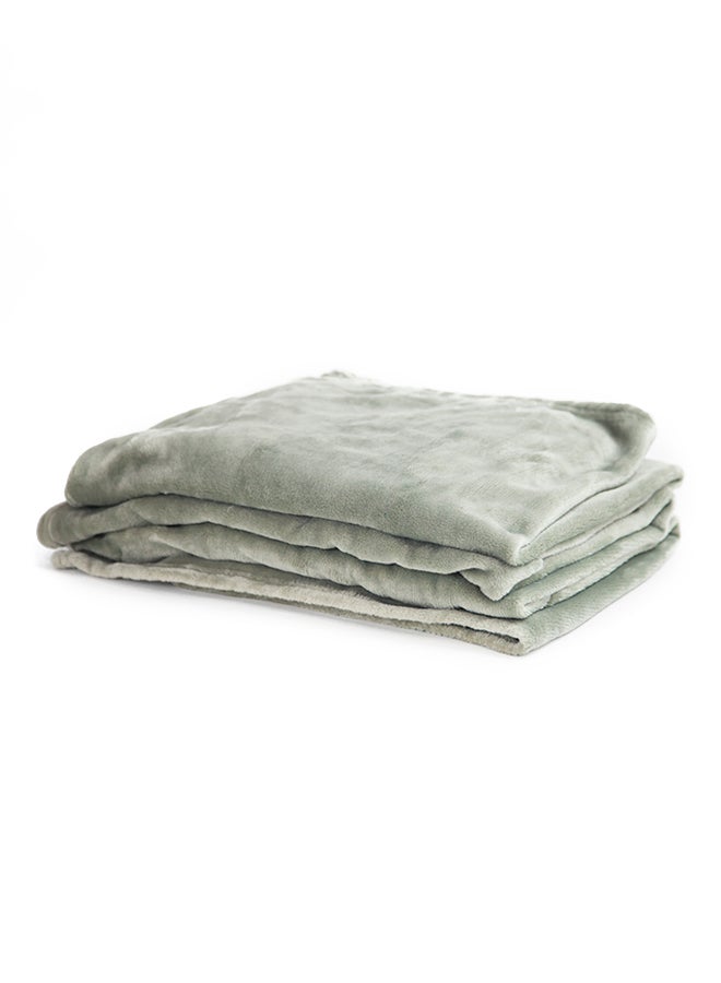 Casa Comfort Solid Bed Blanket Microfiber Grey 200 x 220cm