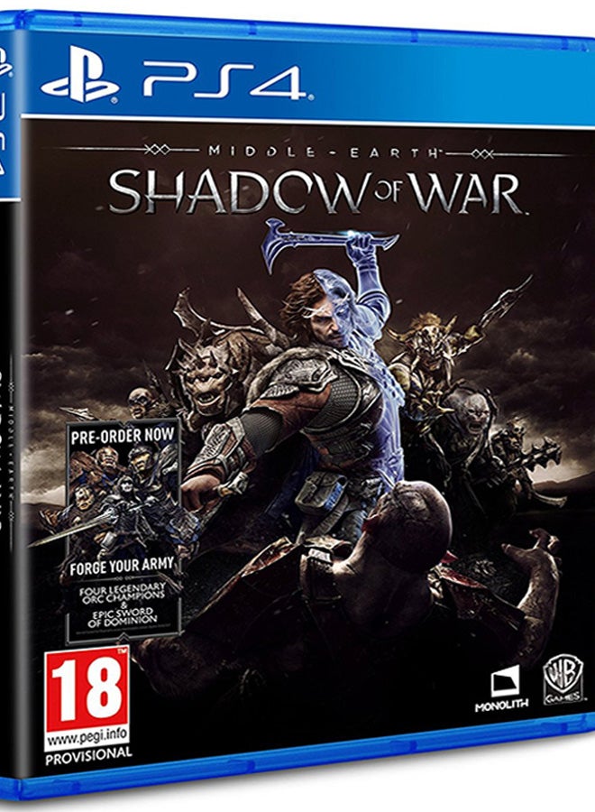 WB Games - Middle Earth : Shadow Of War (Intl Version) - Adventure - PlayStation 4 (PS4) - Image 1