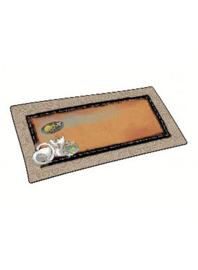 Cat Litter Fish Kitty Mat Orange/Black/Brown 20x28cm - v1512995108/N12683215A_1