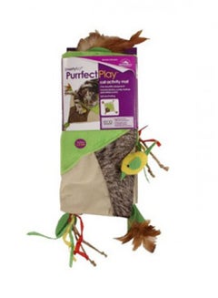 SmartyKat PurrfectPlay Activity Mat Green/Beige Standard 
