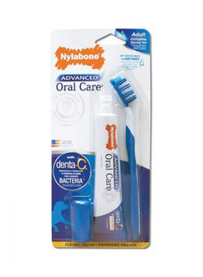 Nylabone - Advanced Oral Care Dog Dental Kit Blue/White Standard - Image 1