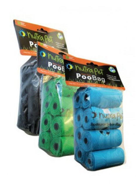 8 Poo Bag Rolls With Header Card Blue