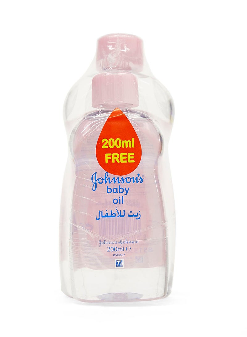 جونسون حزمة تحتوي على عبوتين من زيت أطفال