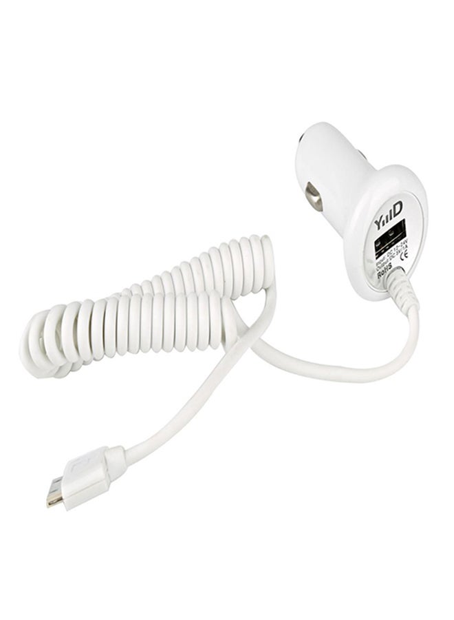 Generic - Car Charger For Apple iPod White - Image 1