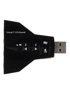 اتش واي كارت صوت USB لقناة 7.1 الافتراضية أسود  - Image 5