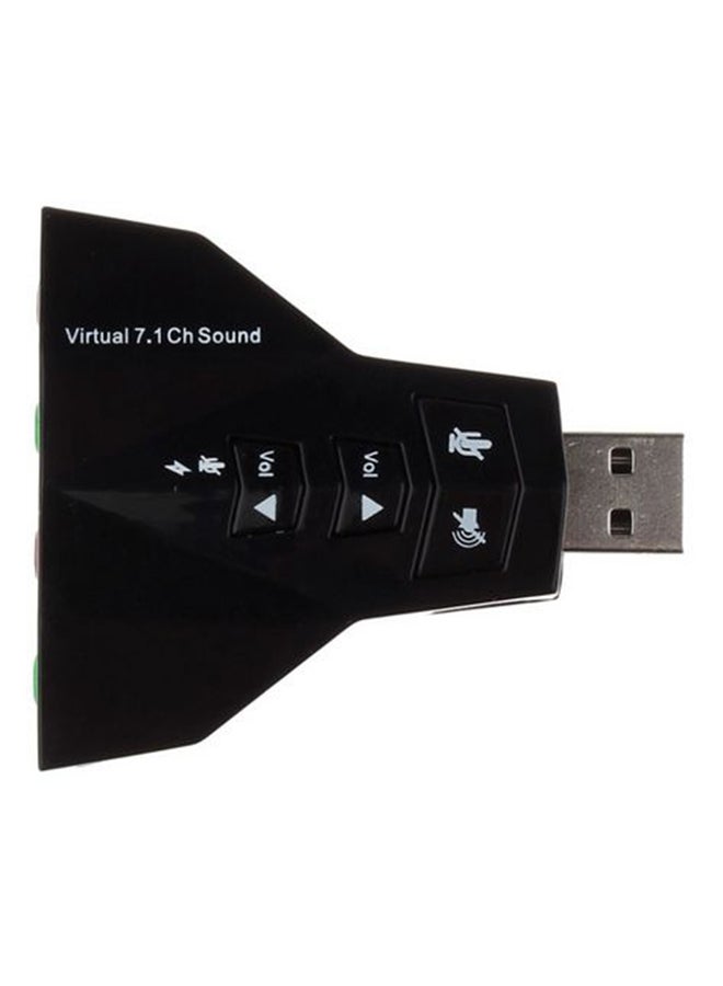 HY Virtual 7.1 Channel USB Sound Card Black  - Image 5
