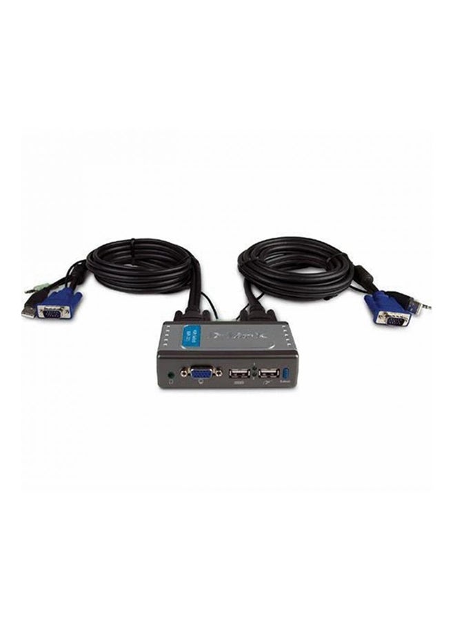 D-Link - 2-Port USB KVM Switch Black - Image 1