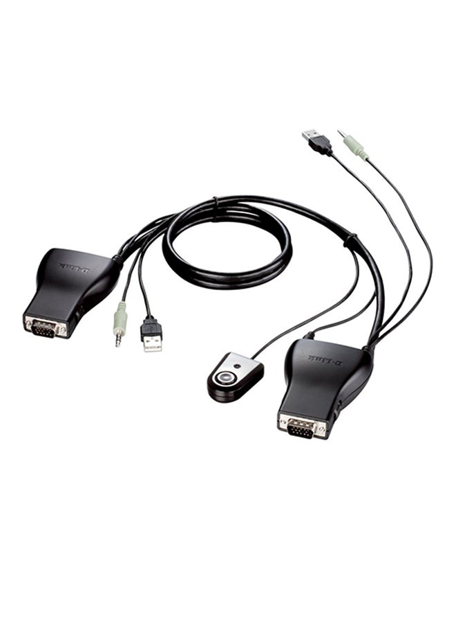 D-Link - 2-Port USB KVM Switch Black - Image 1