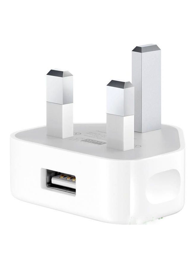 3 Pin Wall Mounted Charging Adapter White  - Image 2