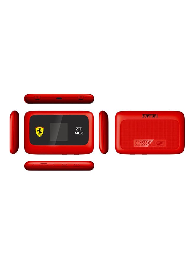 ZTE - 2800.0 mAh Ferrari 4G LTE Wireless Router Black - Image 1