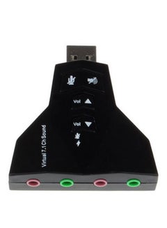 اتش واي كارت صوت USB لقناة 7.1 الافتراضية أسود  - Image 3