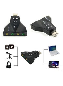 اتش واي كارت صوت USB لقناة 7.1 الافتراضية أسود  - Image 4