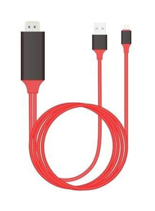 Lightning To HDMI HDTV TV AV Adapter Cord For Apple iPhone/iPad And iPod Red - v1513163879/N12698340A_1
