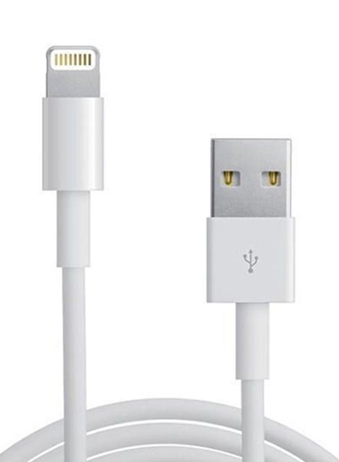 كابل شاحن  USB لمزامنة البيانات أبيض