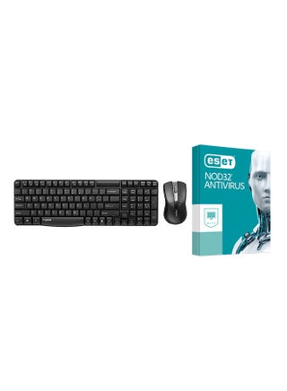 Wireless Keyboard With Mouse And ESET NOD32 Antivirus V10 Black - v1513166833/N12898825A_1