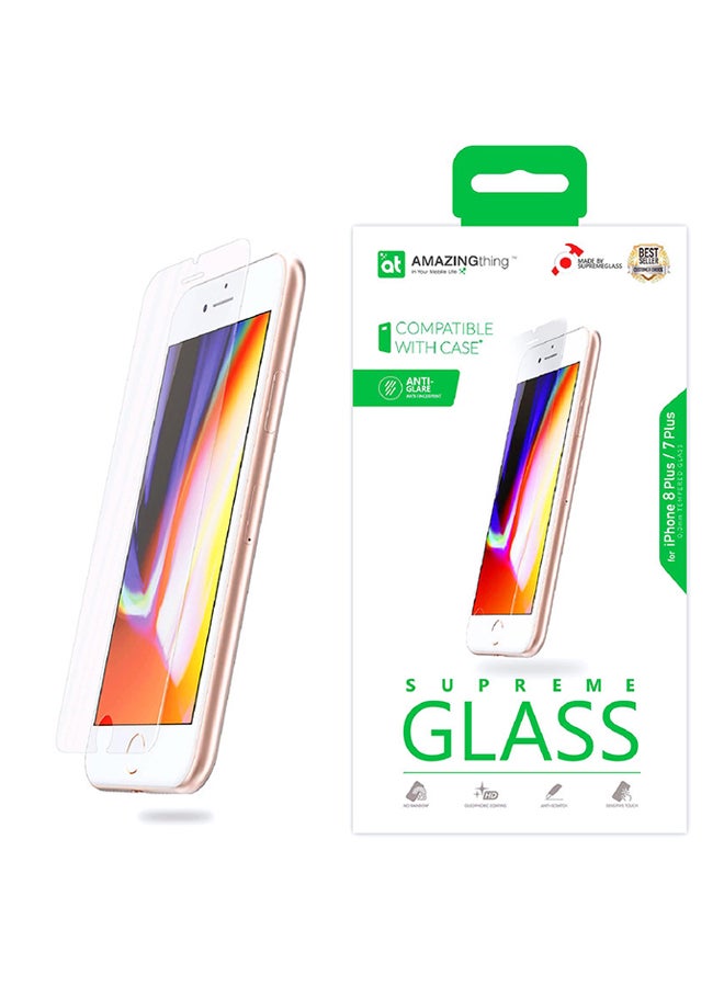 AMAZINGthing Fully Covered Supreme Glass Screen Protector For Apple iPhone 8 Plus White 