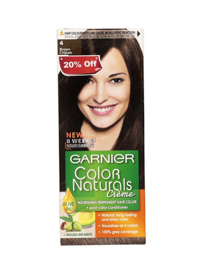 غارنييه كريم التلوين الطبيعي للشعر 4 بني 100ملليلتر