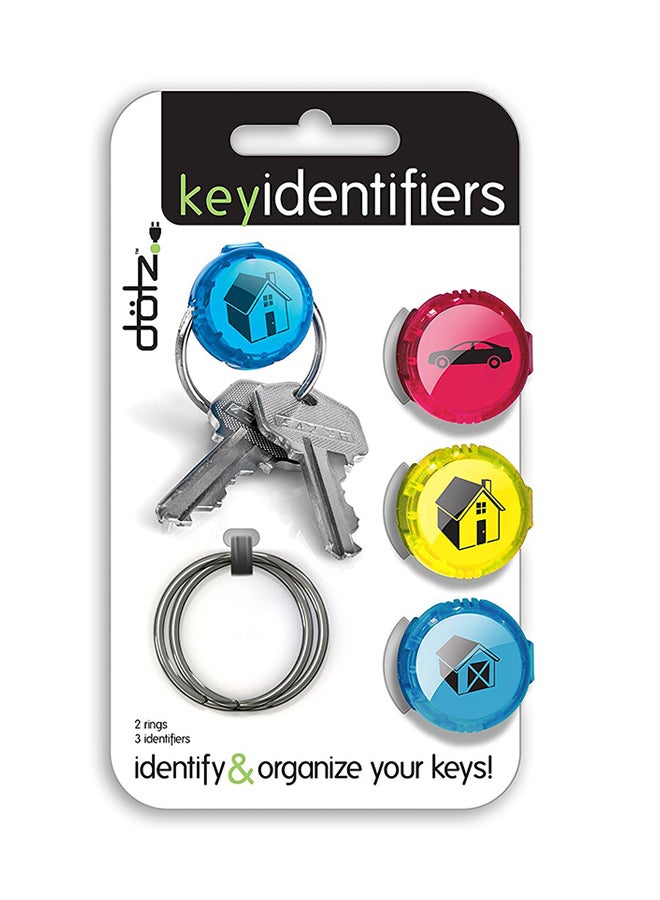Dotz - Key Ring Identifiers Red/Yellow/Blue - Image 1
