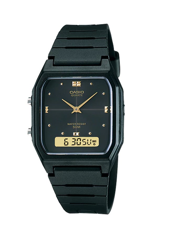 CASIO Men's Resin Stainless Steel Analog/Digital Watch AW-48HE-9AA - Image 1