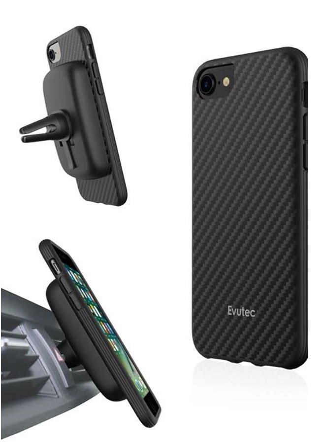 EVUTEC Shock Absorption Protective Case Cover For Apple iPhone 8/7/6s/6 With AFIX+ Magnetic Mount Black