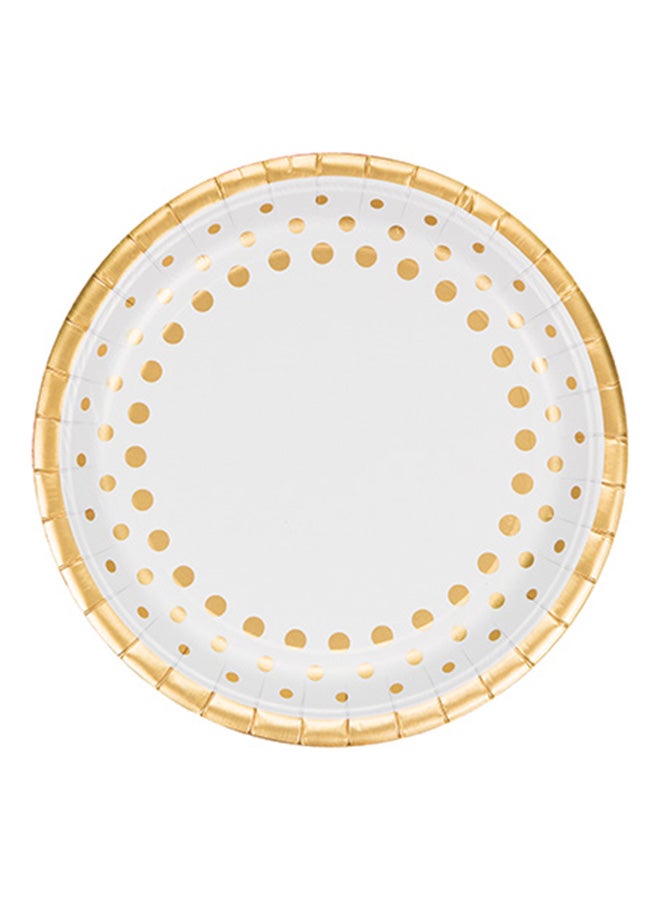 كرييتف كونفيرتينج أطباق مأدبة الطعام اللامعة البراقة 8 قطع 10.25بوصة