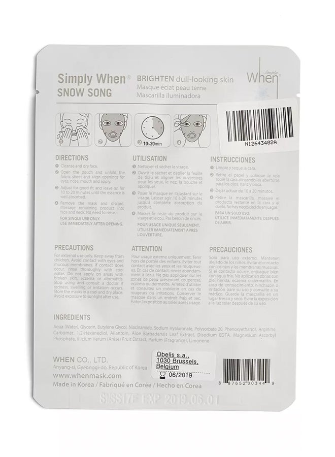 When Snow Song Face Mask 23ml - Image 2