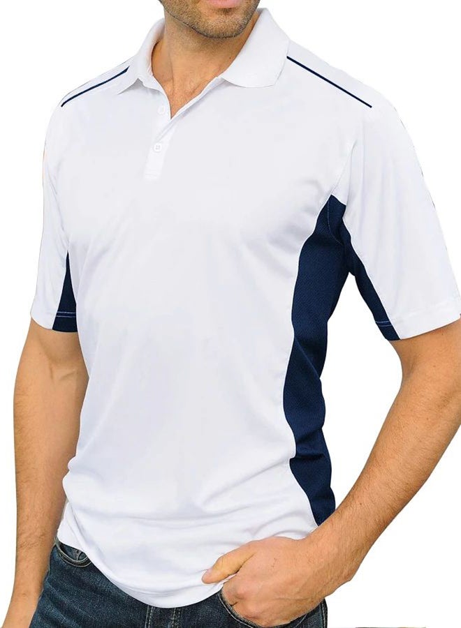 SANTHOME DrynCool Polo T-shirt White/Blue 
