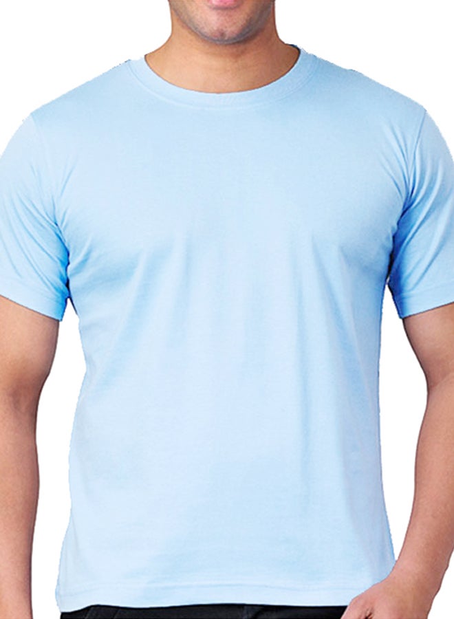 SANTHOME Short Sleeve T-shirt Sky Blue