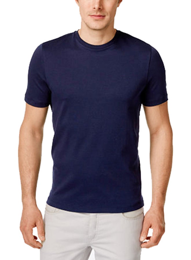 SANTHOME Short Sleeve T-shirt Navy Blue
