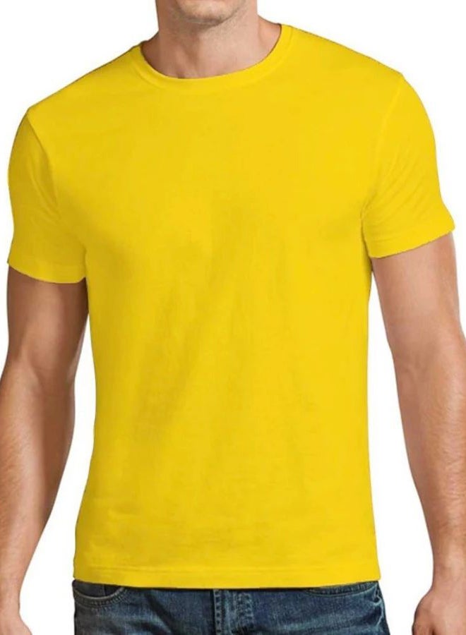 SANTHOME Short Sleeve T-shirt Yellow 