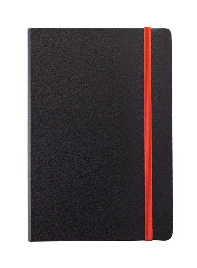 SANTHOME HardCover A5 Ruled Notebook, 192 Pages Black/Orange - Image 4