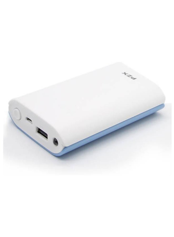 PZX - 10400.0 mAh Universal Power Bank Blue/White - Image 1