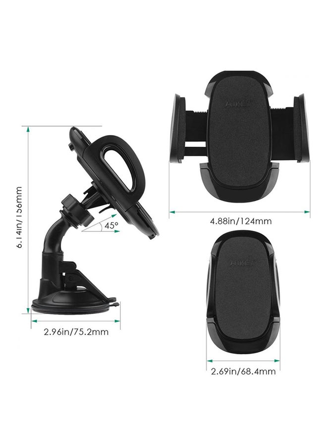 Windshield Car Mobile Mount Holder Black