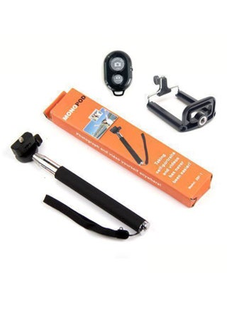 Extendable Handheld Selfie Stick Monopod Bluetooth Wireless Shutter For Phones Black/Silver - v1513758239/N12980292A_1