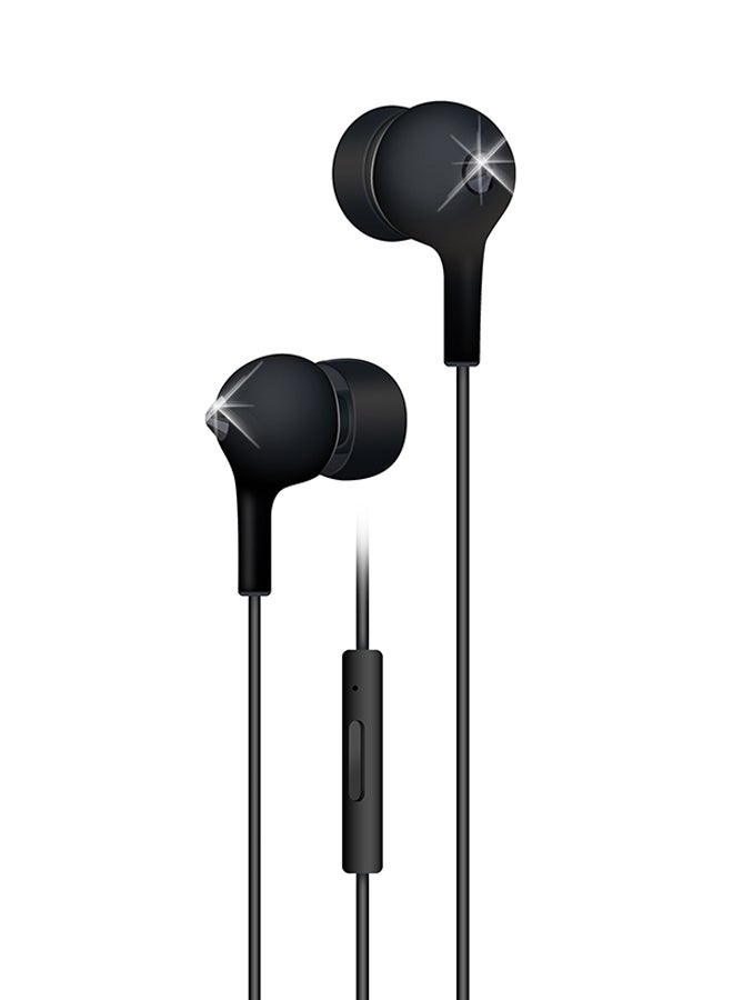 WHITE DIAMONDS - Crystal In-Ear Earphones Black - Image 1