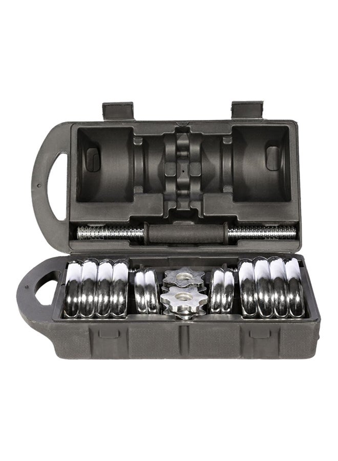 TA SPORTS Chrome Dumbbell Set 15 kg 35X15X10cm  - Image 1
