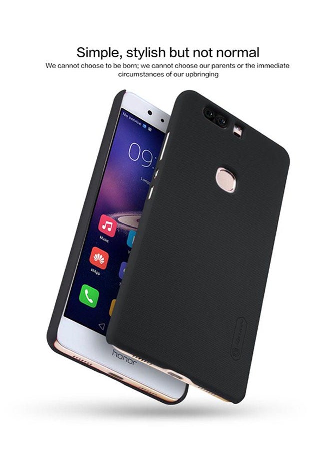 نيلكين غطاء سناب رفيع فاخر لهاتف هواوي أونور V8 مزود بواقٍ للشاشة أسود - Image 2