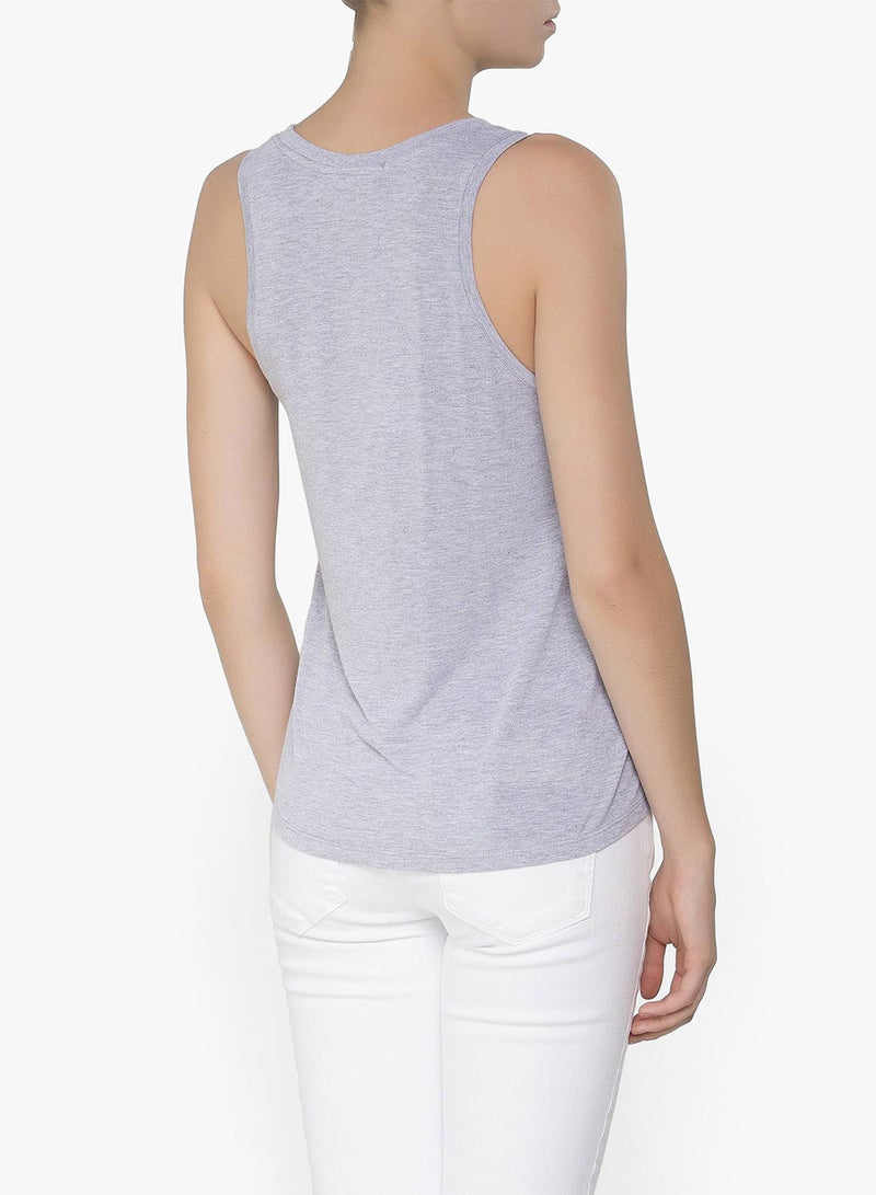 MYNE - Levi Lace Trim Tank Grey - Image 1