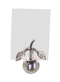 WYSADA Set Of 4 Nickel Apple Card Holders Silver 